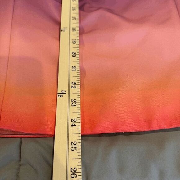 Rebecca Minkoff Ombre Knee Length Skirt Pockets Back Reversible Zipper Size 10 - Picture 12 of 13